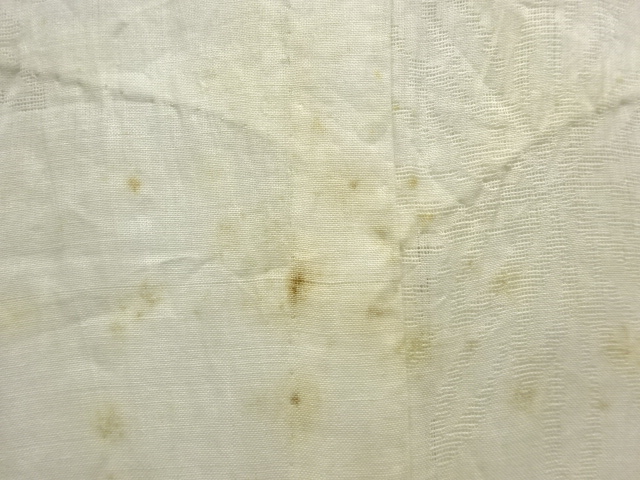  アンティーク　本麻透かし織菊模様長襦袢